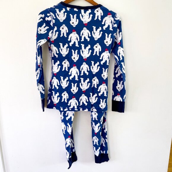 Hanna Andersson Adult Blue Yeti Pajama Set, Size Small - Picture 3 of 6